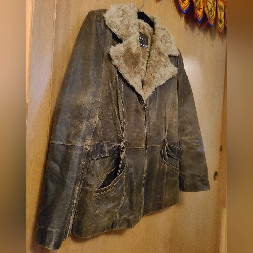 Winlit Leather Jacket Brown Medium - image 5